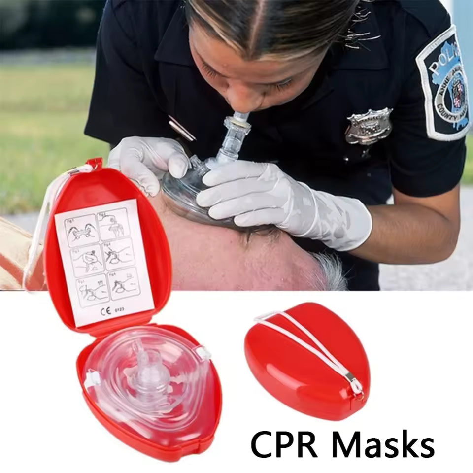 Hard Case CPR Face Mask – Emergency-Ready with One-Way Valve & Protective Storage