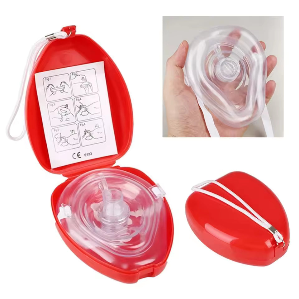 Hard Case CPR Face Mask – Emergency-Ready with One-Way Valve & Protective Storage